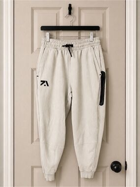 ZARA Boys Joggers Sweatpants Stone Beige Zip Pocket | Size 13-14 (164cm)